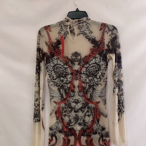 NWT SAINT GIL PARIS EMBELLISHED SHEER DRESS ‎ S - Picture 2 of 10